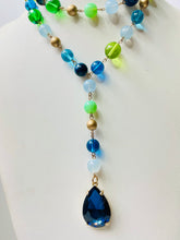 Load image into Gallery viewer, SHERRIDA- Blue and Green Multi color Choker Lariat Necklace
