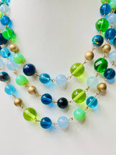 Load image into Gallery viewer, SALISHA- Blue and Green Multi color Beaded Short Necklace

