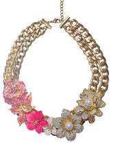 Load image into Gallery viewer, AMELIA - Pink Multi color Statement Necklace
