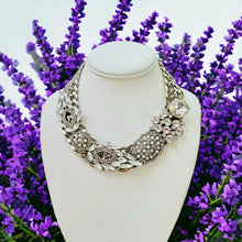 Load image into Gallery viewer, Crystal Statement Necklace, Pearl Statement Necklace

