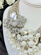 Load image into Gallery viewer, ILEANA- Pearl Beaded Bib Necklace
