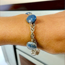 Load image into Gallery viewer, ESHA- Blue and Silver Beaded Braided Bracelet
