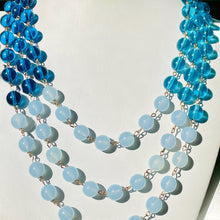 Load image into Gallery viewer, MILA- Blue Beaded Multistrand Necklace
