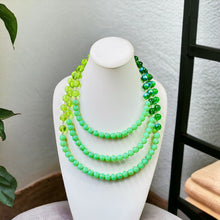 Load image into Gallery viewer, LINDIE- Green Wire Wrapped Beaded Necklace

