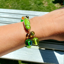 Load image into Gallery viewer, CHINIELLE- Green Multi colored Beaded Bracelet
