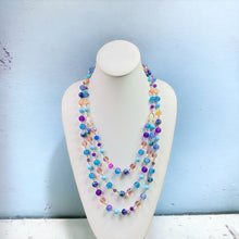 Load image into Gallery viewer, AHMILELY- Purple and Blue Multi color Beaded Multi-strand Necklace
