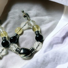 Load image into Gallery viewer, KATIA- Black and Silver Beaded Earrings
