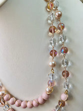Load image into Gallery viewer, JODHA- Light Pink and Peach Wire Wrapped Beaded Necklace
