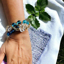 Load image into Gallery viewer, BRYNLEE- Blue Braided Beaded Bracelet
