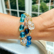 Load image into Gallery viewer, BRYNLEE- Blue Braided Beaded Bracelet
