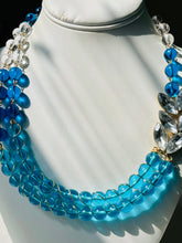 Load image into Gallery viewer, SERENITY- Blue Beaded Wire Wrapped Necklace
