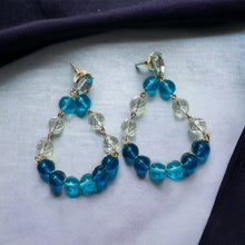 Load image into Gallery viewer, ORNELLA - Blue Multi color Wire Wrapped Drop Earrings
