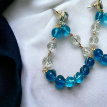 Load image into Gallery viewer, ORNELLA - Blue Multi color Wire Wrapped Drop Earrings
