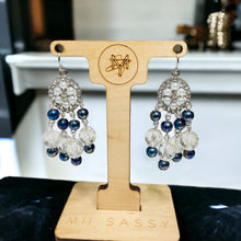 Load image into Gallery viewer, Pearl Chandelier Earrings, Chandelier Earrings
