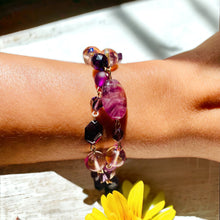 Load image into Gallery viewer, POLLY- Purple Multi-color Braided Beaded Bracelet
