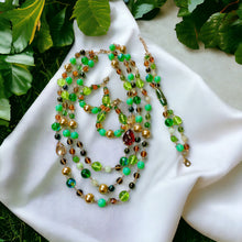 Load image into Gallery viewer, DONNA JAE- Green Multi color Necklace, Drop Earrings and Bracelet
