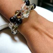 Load image into Gallery viewer, XENA- Black and Silver Beaded Bracelet
