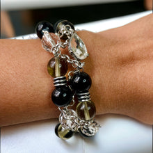 Load image into Gallery viewer, XENA- Black and Silver Beaded Bracelet
