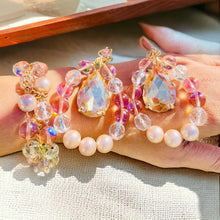 Load image into Gallery viewer, JISELLE- Light Pink and Peach Bracelet and Earring Set
