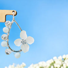 Load image into Gallery viewer, SHOSHANNA- White Flower Beaded Tear Drop Earrings
