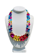 Load image into Gallery viewer, CICELY - Pink and Yellow Multi color Statement Necklace
