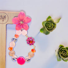 Load image into Gallery viewer, FLORISE- Pink and Orange Multi color Flower Beaded Earrings
