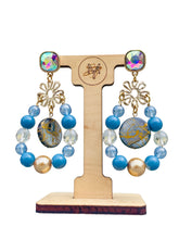 Load image into Gallery viewer, BRYNN- Blue Multi colored Tear Drop Earrings
