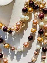 Load image into Gallery viewer, GABBIE- Gold and Brown Multi strand Beaded Necklace
