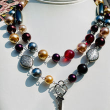 Load image into Gallery viewer, PIXIE- Gray and Brown Multi color Drop Beaded Short Necklace
