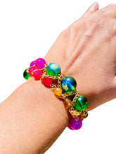 Load image into Gallery viewer, KEHLANI- Pink and Green Multicolored Beaded Braided Bracelet
