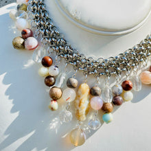 Load image into Gallery viewer, MAILI- Silver Multi colored Beaded Choker Necklace
