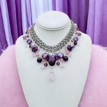 Load image into Gallery viewer, Purple and Pink Choker Necklace, Choker Necklace
