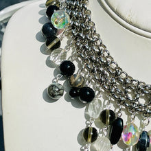 Load image into Gallery viewer, ADINA- Black and Silver Multi colored Beaded Choker Necklace
