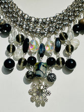 Load image into Gallery viewer, ADINA- Black and Silver Multi colored Beaded Choker Necklace
