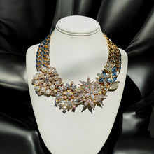 Load image into Gallery viewer, SURRAYAH - Pearl and Crystal Gold Statement Necklace
