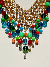 Load image into Gallery viewer, AMEENA- Orange and Gold Multi colored Beaded Crochet Necklace
