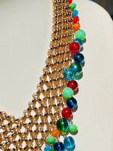 Load image into Gallery viewer, AMEENA- Orange and Gold Multi colored Beaded Crochet Necklace
