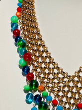 Load image into Gallery viewer, AMEENA- Orange and Gold Multi colored Beaded Crochet Necklace
