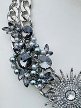 Load image into Gallery viewer, BLAIR - Black and Silver Statement Necklace
