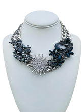 Load image into Gallery viewer, BLAIR - Black and Silver Statement Necklace
