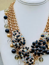 Load image into Gallery viewer, EVA- Black and Gold Multi colored Beaded Short Necklace
