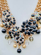 Load image into Gallery viewer, EVA- Black and Gold Multi colored Beaded Short Necklace
