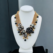 Load image into Gallery viewer, EVA- Black and Gold Multi colored Beaded Short Necklace
