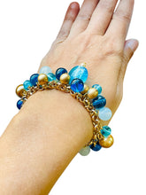 Load image into Gallery viewer, SANNA- Blue Multi color Beaded Charm Bracelet
