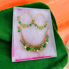 Load image into Gallery viewer, LIVIANNA- Green Earrings &amp; Bracelet Set
