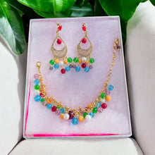 Load image into Gallery viewer, AVIA-ANNA- Red, Blue, Green Multicolored Beaded Earring Set

