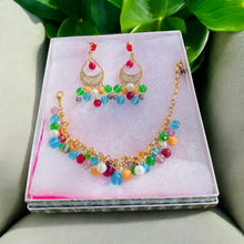 Load image into Gallery viewer, AVIA-ANNA- Red, Blue, Green Multicolored Beaded Earring Set
