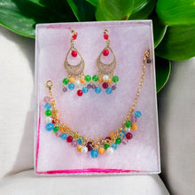 Load image into Gallery viewer, AVIA-ANNA- Red, Blue, Green Multicolored Beaded Earring Set

