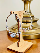 Load image into Gallery viewer, BRINNA- Brown and Gray Multi colored Wire wrapped Hoops
