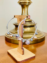 Load image into Gallery viewer, BRINNA- Brown and Gray Multi colored Wire wrapped Hoops
